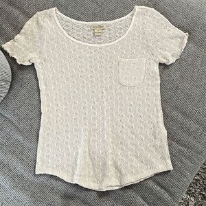 Lucky Brand ladies top, size small, cream, fine lace